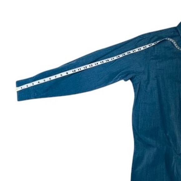 BURBERRYS of London Men’s 100% Cotton Dress Shirt Blue 15.5-33 (M/L) Vintage USA - Picture 6 of 7